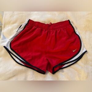 Nike Women's Red and Black Athletic Shorts